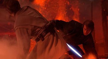 None - Obi-Wan Kenobi e Anakin Skywalker lutando em Mustafar (Foto: Reprodução via IMDB)