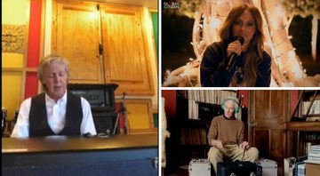 None - Paul McCartney (esq.), Jennifer Lopez (acima) e Charlie Watts dos Rolling Stones (abaixo) marcam algumas das melhores apresentações do One World: Together at Home (Fotos: Reprodução)