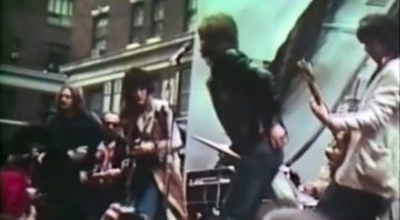 None - Os Rolling Stones se apresentam na 5th Avenue, em Nova York (Foto: YouTube / Reprodução)