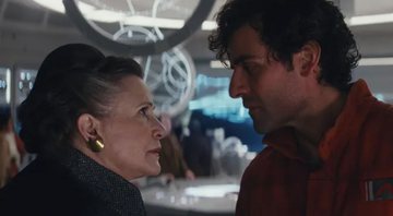 None - Carrie Fisher e Oscar Isaac em Star Wars (Foto: Reprodução/Lucasfilm)
