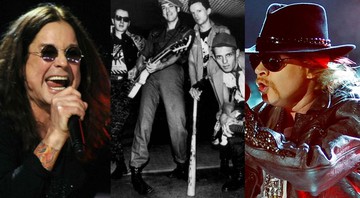 Ozzy Osbourne, The Clash e Axl Rose (Foto 1: Henny Ray Abrams/AP/ Foto 2: AP/Foto 3: Aijaz Rahi/AP)