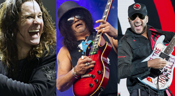 None - Ozzy Osbourne (Foto: Instagram / Reprodução)/ Slash  (Foto: Amy Harris / Invision / AP)/ Tom Morello (Foto: Amy Harris/Invision/AP)