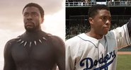 Chadwick Boseman em Pantera Negra e 42 - A História De Uma Lenda (Fotos: Reprodução)