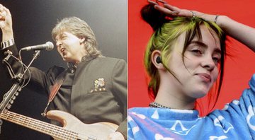 None - Montagem de Paul McCartney e Billie Eilish (Foto 1: Tim Sharp / AP | Foto 2: Britta Pedersen/DPA/AP Images