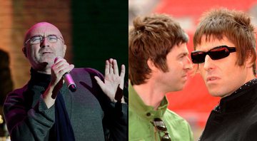 Phil Collins (Foto 1: AP / VICTORIA WILL) e Noel e Liam Gallagher (Foto 2: AP)