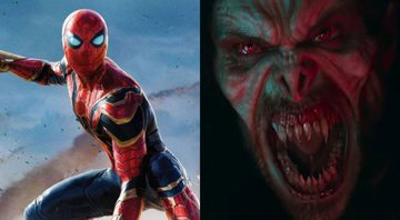None - Pôster de Homem-Aranha: Sem Volta Para Casa (Foto: Reprodução / Marvel Studios) / Jared Leto como Morbius (Foto: Reprodução / Twitter)
