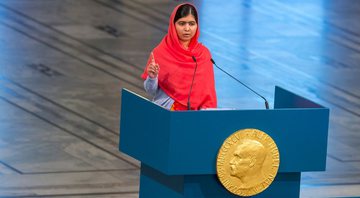 None - Malala Yousafzai no Prêmio Nobel 2014 (Foto: Nigel Waldron/Correspondente)