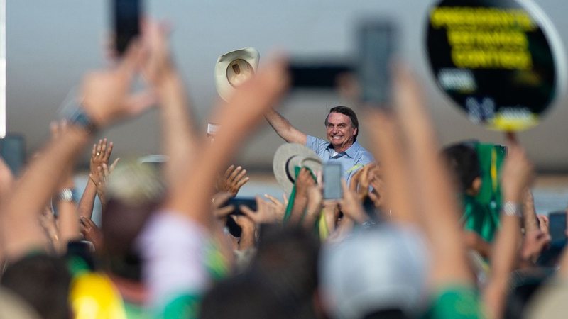 Presidente Jair Bolsonaro em manifestação em maio de 2021 (Foto: Andressa Anholete/Getty Images)