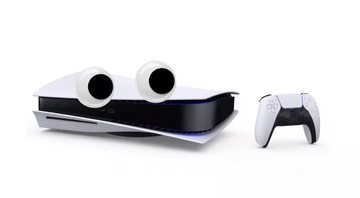 None - PS5 em montagem com olhos de brinquedo (foto: reprod./ Twitter - Petrana Radulovic)