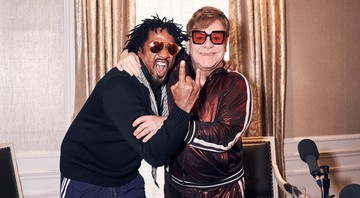 Q-Tip, integrante do A Tribe Called Quest, e Elton John (Foto: Apple Music)