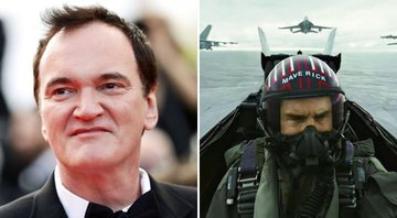 Quentin Tarantino (Foto: Vittorio Zunino Celotto/Getty Images) e Cenas do filme Top Gun: Maverick. (Foto: reprodução)