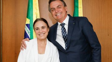 Regina Duarte, nova secretária geral da cultura, e presidente Jair Bolsonaro (Foto: Reprodução / Instagram)