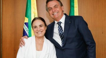 Regina Duarte, secretária geral da cultura, e presidente Jair Bolsonaro (Foto: Reprodução / Instagram)