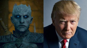 None - Rei da Noite (Foto: Reprodução/HBO) e Donald Trump (Foto: Mark Seliger)