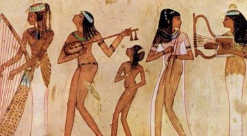 None - Representação de músicos no Antigo Egito (Foto: Reprodução)