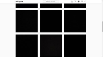 None - Instagram após o movimento Black Out Tuesday (Foto: Reprodução/via G1)