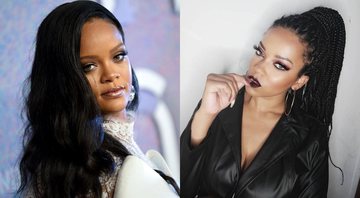 Rihanna (Foto: Evan Agostini/Invision/AP) e Priscila Beatrice, sósia brasileira (Foto: Reprodução/Instagram)