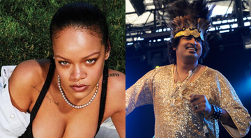 None - Montagem de Rihanna (Foto: Gray Sorrenti/Divulgação) e King Khan (Foto: Charley Gallay/Getty Images)