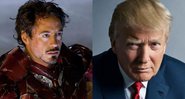 Robert Downey Jr. em Homem de Ferro (Foto: Reprodução Marvel) e Donald Trump, presidente dos EUA (Foto: Mark Seliger)