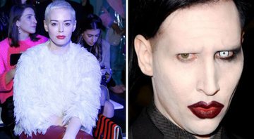 None - Rose McGowan (Foto: Getty Images / John Lamparski / Correspondente) e Marilyn Manson em 2003 (Foto: Jon Kopaloff/Getty Images)