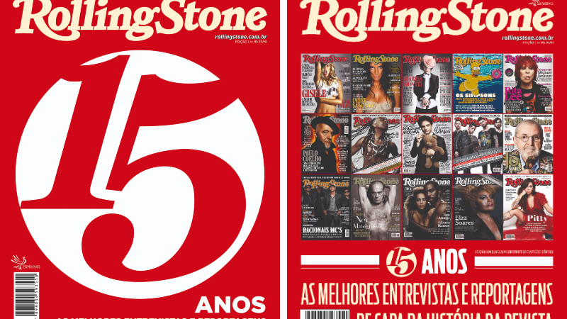 As duas capas da edição especial de 15 anos da Rolling Stone Brasil