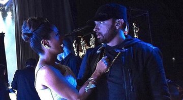 None - Salma Hayek e Eminem na cerimônia do Oscar (Foto: Instagram / Reprodução)