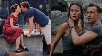 Scarlett Johasson e Chris Evans em O Diário de Uma Babá e Brie Larson e Tom Hiddleston em Kong: A Ilha da Caveira (Fotos: Reprodução/Twitter)