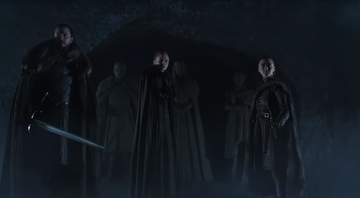 None - Jon Snow, Sansa e Arya Stark (Foto:Reprodução)