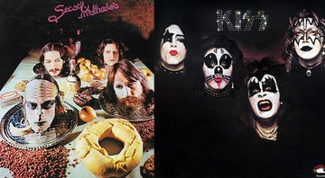 Discos de estreia de Secos & Molhados e Kiss (Foto: Reprodução)
