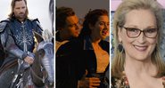 Viggo Mortensen, Leonardo DiCaprio com Kate Winslet e Meryl Streep (Fotos: Reprodução/New Line, Reprodução/Paramount Pictures , Evan Agostini/Invision/AP)