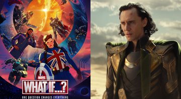 None - Série animada What If...? e Tom Hiddleston como Loki (Foto: Divulgação/Marvel)