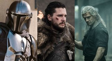 None - The Mandalorian (foto: reprodução/ Disney) | Kit Harington como Jon Snow (foto: reprodução HBO) | Henry Cavill como Geralt de Rivia em The Witcher (Foto: Reprodução)