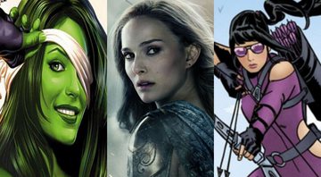 None - She-Hulk, Lady Thor e Gaviã Arqiueira (Fotos: Reprodução)
