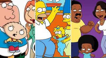 Family Guy, Os Simpsons e The Cleveland show (Fotos: Reprodução/Divulgação Star+)