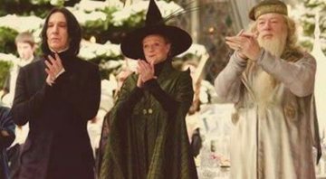 Snape, Minerva e Dumbledore em Harry Potter (Foto: Reprodução/Warner Bros. Pictures)