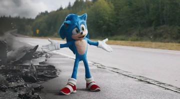 None - Sonic no novo trailer do filme (Foto:Reprodução)