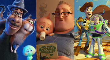 Animações Soul, Os Incríveis e Toy Story (Fotos: Reprodução/Disney/Pixar)
