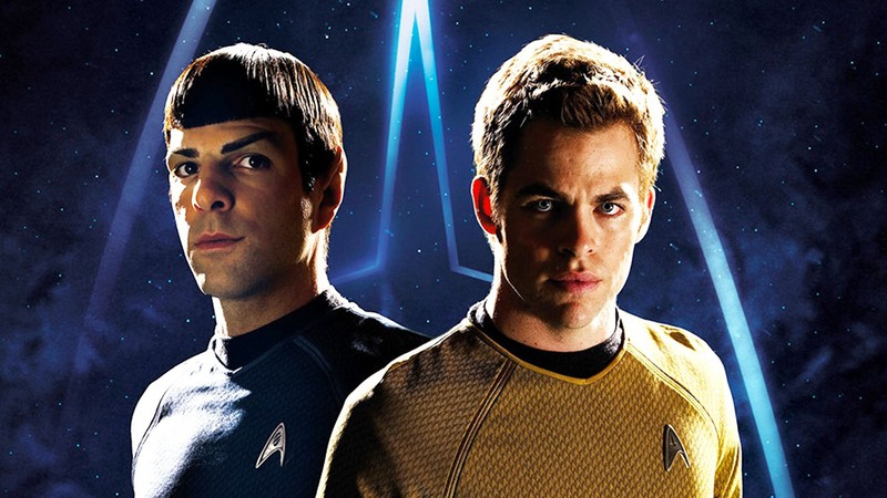 Os personagens Spock (Zachary Quinto) e Kirk (Chris Pine) de Star Trek (Foto: Divulgação)