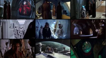 None - Montagem com todos os filmes da franquia de Star Wars (Foto: Reprodução)