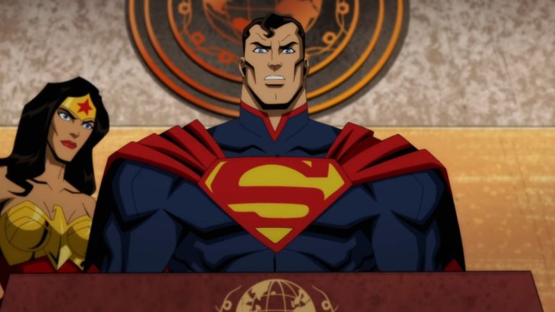 Superman e Mulher-Maravilha em cena de Injustice, animação da DC Comics (Foto: Reprodução/YouTube)