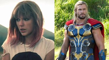 Taylor Swift (Foto: Reprodução) e Thor: Amor e Trovão (Foto: Reprodução / Marvel Studios)