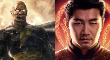None - The Rock como Adão Negro (Foto: Reprodução / Instagram) e Simu Liu como Shang-Chi (Foto: Divulgação / Marvel)