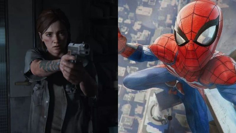 The Last of Us Parte II e Spider-Man (Fotos: Reprodução / Naughty Dog / Insomniac)