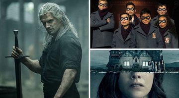 None - The Witcher, Umbrella Academy e Maldição da Residência Hill (Fotos: Divulgação ; Netflix)