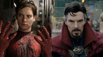 None - Tobey Maguire como Homem-Aranha (Foto: Reprodução) e Benedict Cumberbatch como Doutor Estranho (Foto: Reprodução)
