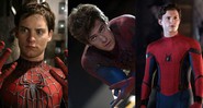 Tobey Maguire como Homem-Aranha (Foto: Reprodução), Andrew Garfield como Homem-Aranha (Foto: Reprodução/Sony) e Tom Holland como Homem-Aranha (Foto: Jay Maidment/Divulgação)