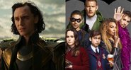 Tom Hiddleston em Loki (Foto: Reprodução via IMDb) | The Umbrella Academy (Foto: Reprodução / Netflix)