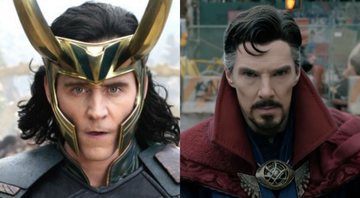 Tom Hiddleston como Loki (Foto: Reprodução / Marvel) e Benedict Cumberbatch como Doutor Estranho (Foto: Reprodução)