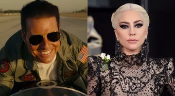 None - Tom Cruise em Top Gun (Foto: Reprodução), Lady Gaga no Grammy (Foto: Jamie Mccarthy / Getty Images)
