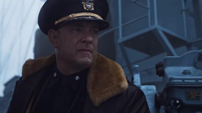 Tom Hanks em cena do trailer Greyhound (Foto: Reprodução / YouTube)